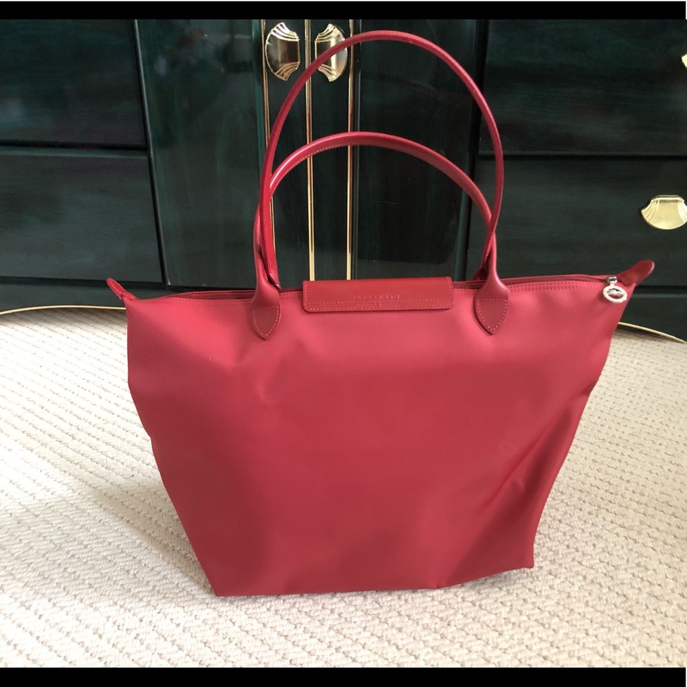 Longchamp Le Pliage Néo Tote Bag L Red BRAND NEW - Picture 5 of 7